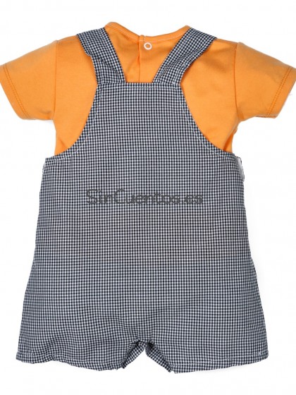 Conj vichy negro Popys Conjuntos ni&ntildeo