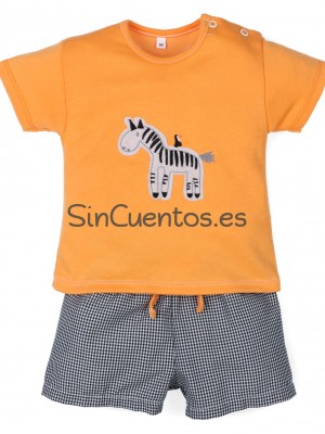 Conj camiseta cebra Popys