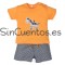 Conj camiseta cebra Popys