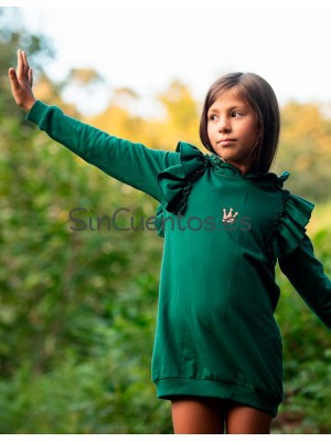 Vestido Jade de Eva Castro de felpa Vestido Jade de Eva Castro de felpa